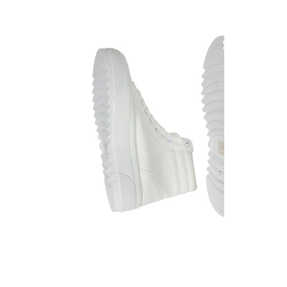 Platform High-Top Skate Sneaker White Canvas Lace-up Women's Size 9 NEW Shein - Picture 6 of 15